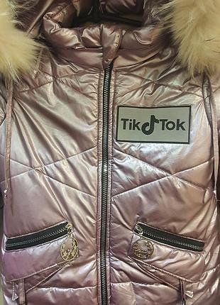 Зимняя теплая курточка для девочки 4