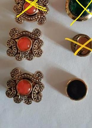 Винтажные накладки на пуговицы броши, цена❗от 190 грн и выше, люцит, металл, натюрморты