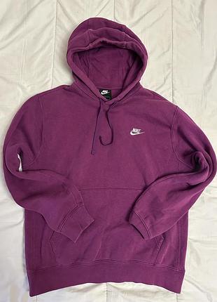 Толстовка nike nsw club hoodie фіолетова розмір m