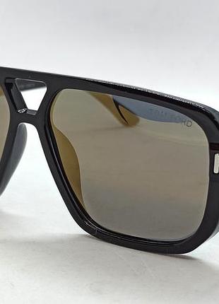 Очки унисекс солнцезащитые модные поляризированные золотистые зеркальные