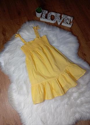 Легкий желтый сарафан на 2-3 года