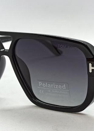 Окуляри жіночі сонцезахисні модні брендові чорні полярні