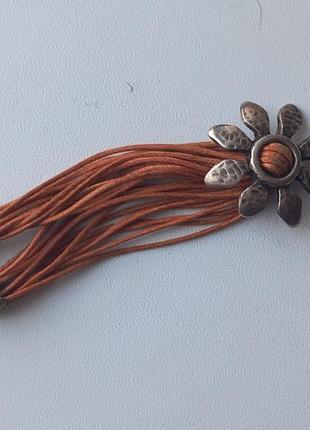 Красивый винтажный плетеный браслет