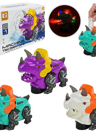 Машинка-животная арт. zr188 (72шт/2) 3 цвета, пар батар. светло, звук, вращается, в короб. 21*10,8*14,5 см