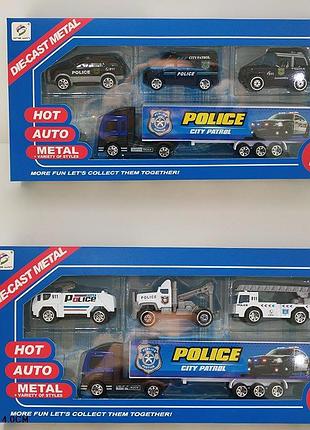Набір машин мет. 8532a поліція,2 види,короб. 30*15*4см, 8532a