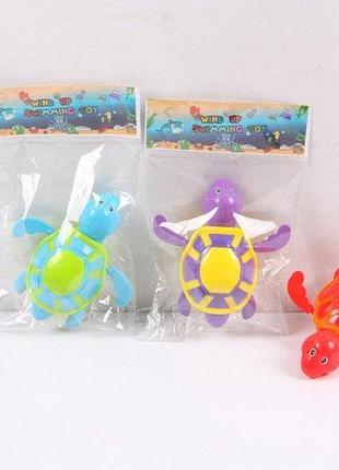 Водоплавні іграшки 555 черепаха заводна,3 кольори мікс, пакет 11*5*12см, 555