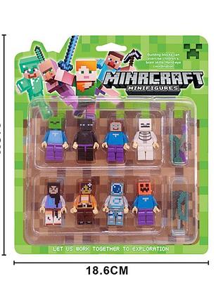 Фигурка мультгероев арт. 8909 (144шт) 8 фигурок на планшетке 21*18,6см