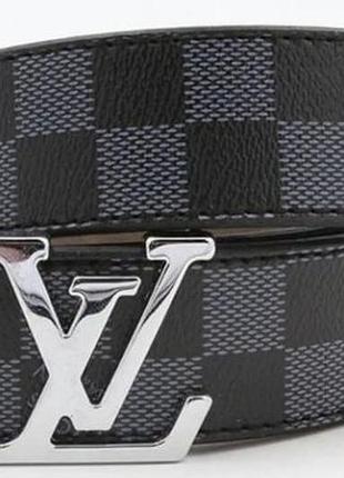 Ремень 4см натуральная кожа, ремень кожаный, пояс из натуральной кожи китай, ремень мужской кожаный серая клетка