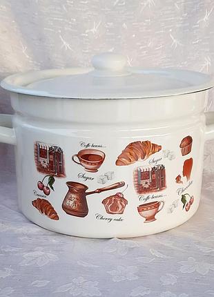 Кастрюля эмалированная idilia "кафе де шери 03" (9 л)