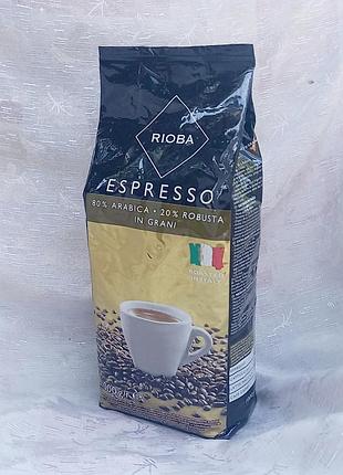 Кофе зерновой rioba espresso gold 80% арабика, 20% робуста, италия (1 кг)