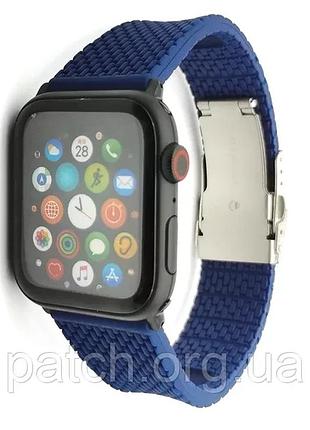 Змінний силіконовий ремінець для apple watch 38 / 40 / 42 / 44 / 45 мм синій