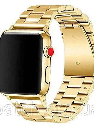 Литий браслет із неіржавкої сталі для apple watch 38 / 40 / 42 / 44 / 45 мм золото