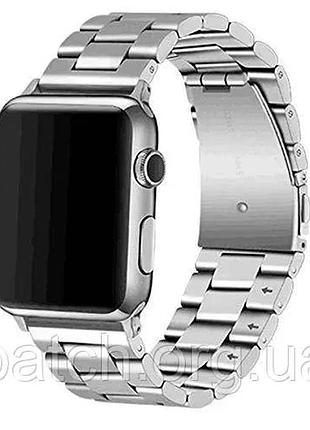 Литий браслет із неіржавкої сталі для apple watch 38 / 40 / 42 / 44 / 45 мм срібло