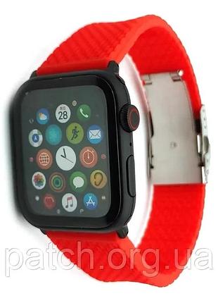 Змінний силіконовий ремінець для apple watch 38 / 40 / 42 / 44 / 45 мм червоний