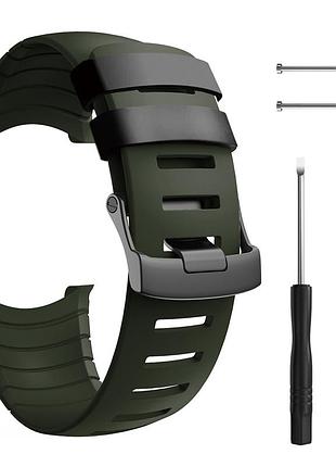 Силіконовий змінний ремінець для смарт-годинника suunto core зелений
