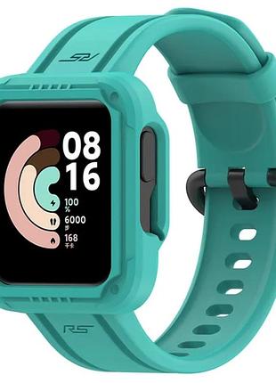 Силиконовый ремешок с чехлом для xiaomi mi watch 2 lite / redmi watch 2 мятный