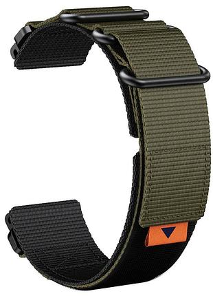 Тканинний ремінець для garmin fenix 7x / enduro / 6x / 5x / tactix / 3 hr / quick fit 26 mm зелений