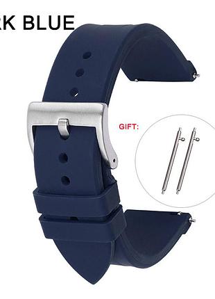 Силіконовий ремінець для samsung galaxy watch 3 45m / gear s3 frontier / galaxy watch 46 мм та ін. синій