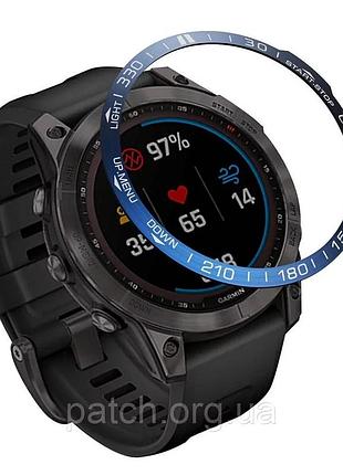 Захист на безель для смарт-годинника garmin fenix 7x синій