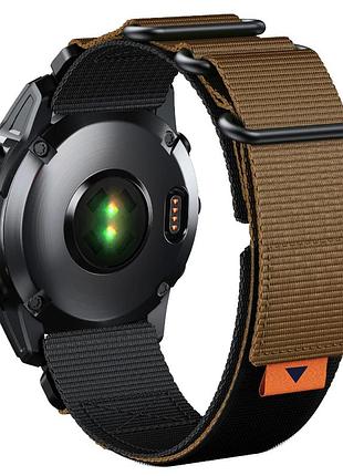 Тканинний ремінець для garmin fenix 7x / enduro / 6x / 5x / tactix / 3 hr / quick fit 26 mm койот