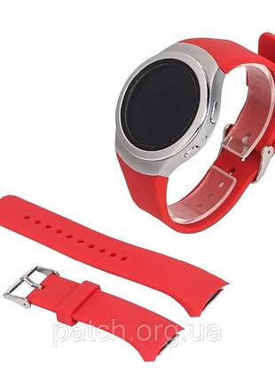Силіконовий ремінець для годинника samsung gear s2 sm-r720/sm-r730 червоний