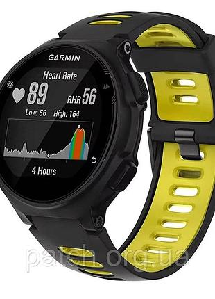 Змінний ремінець для годинника garmin forerunner 220 / 230 / 235 / 620 / 630 / 735 жовтий