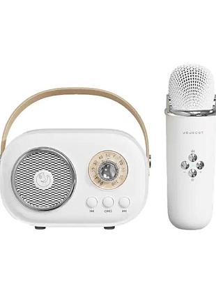 Колонка портативная с микрофоном c-20 bt/tf/usb/fm 5 вт белый c20w