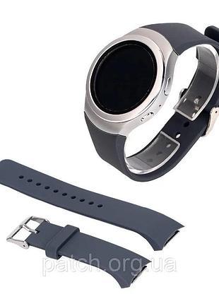 Силіконовий ремінець для годинника samsung gear s2 sm-r720/sm-r730 сірий