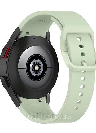 Змінний силіконовий ремінець для samsung galaxy watch 4 40 mm / classic 42 mm / 44 mm / classic 46mm світло-зелений