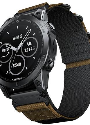 Тканинний ремінець для garmin fenix epix pro / instinct 2x / tactix 7 / enduro / descent 26 mm койот