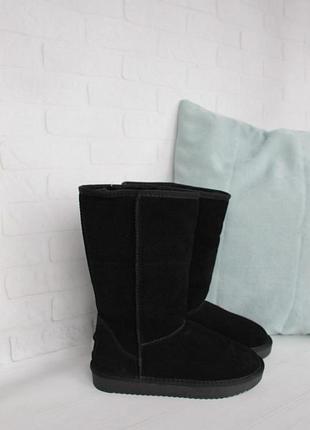 Зимові шкіряні чоботи, черевики, сапоги, ботинки, угги 36, 37 розміру