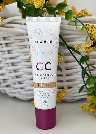 Оригінал тональний крем сс крем lumene сс cream spf 20 - 1.5 fair, 30мл