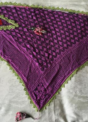 Яркий шарф erfurt luxury бренд  платок двухслойный3 фото