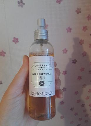 Спрей доя волос и тела роза и пион.привозено из австрии