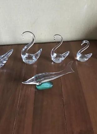 Сувениры  стеклянные лебеди