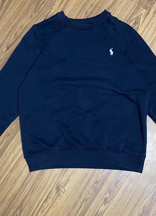 Класичний світшот від американського бренду polo ralph lauren у темно-синьому кольорі.