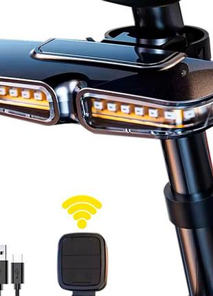Задній габаритний велоліхтар із поворотами xa-817, дистанційний пульт, стоп-сигнал на раму велосипеда