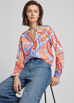 Сорочка з візерунком «пейслі» бавовна котон блузка блузка рубашка яскрава