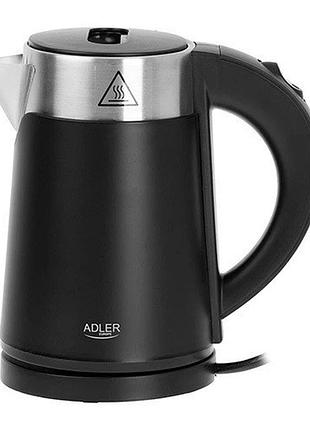 Електрочайник adler ad 1372 black 0.6л 800вт
