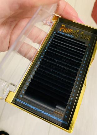 Ресницы для наращивания primavera d-curl, толщина 0.07, микс длин 7-14 мм