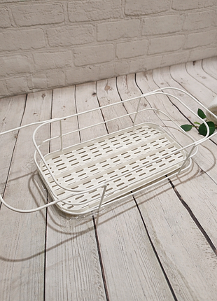 Стеллаж-органайзер для сушки посуды и овощей (нержавеющая сталь + поддон)