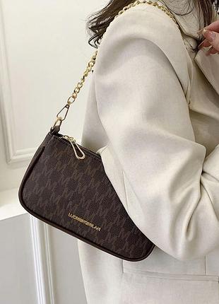 Супер якість🤎 коричнева сумка багет