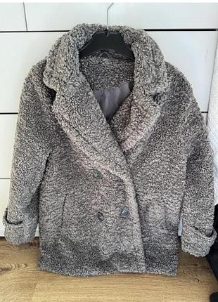 Стильна зимова шуба на дівчинку пальто трендова шубка тедді