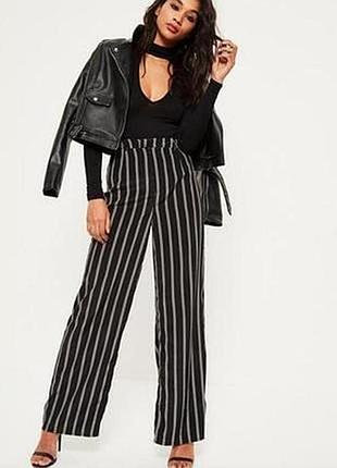 Брюки прямого крою штани в смужку