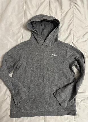 Худі nike sportswear club сірий розмір s-m