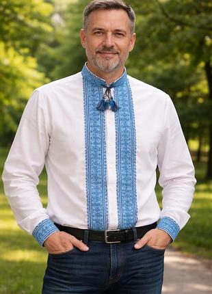 Вишиванка чоловіча голуба розмір 52