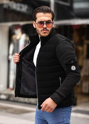 Чоловіча куртка moncler в чорному кольорі