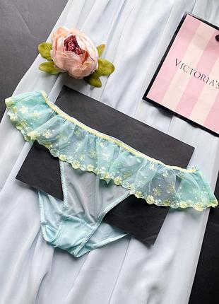 Труси трусики з оборкою сітка мереживні