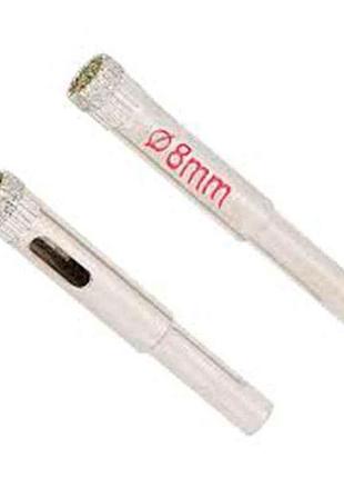 Коронки алмазные по керамике и стеклу 8мм 1541081 (2шт/уп) тм sigma