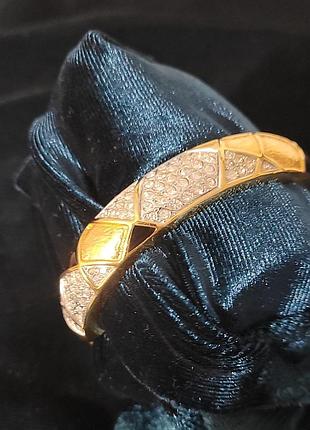 Браслет женский, металлический с блестящими камушками